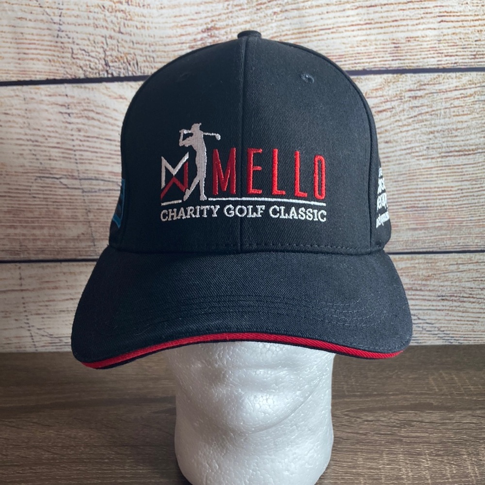 Mens Mello Charity Golf Classic Adjustable Hat Black & Red